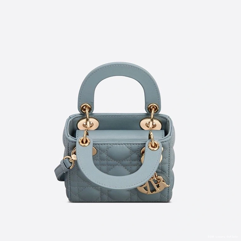 Cheap Lady Sky Bag Cannage Blue Dior Lambskin Micro 0805 Luxury